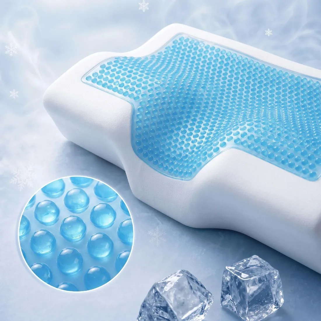 CoolPillow gel-cooling pillow with visible cooling gel layer